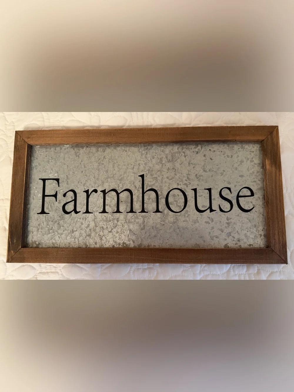 Farmhouse Metal and Wood Wall Sign